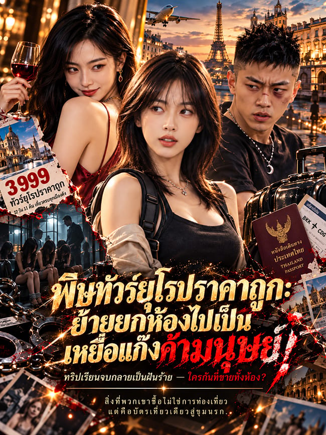 พิษทัวร์ยุโรปราคาถูก: ย้ายยกห้องไปเป็นเหยื่อแก๊งค้ามนุษย์!