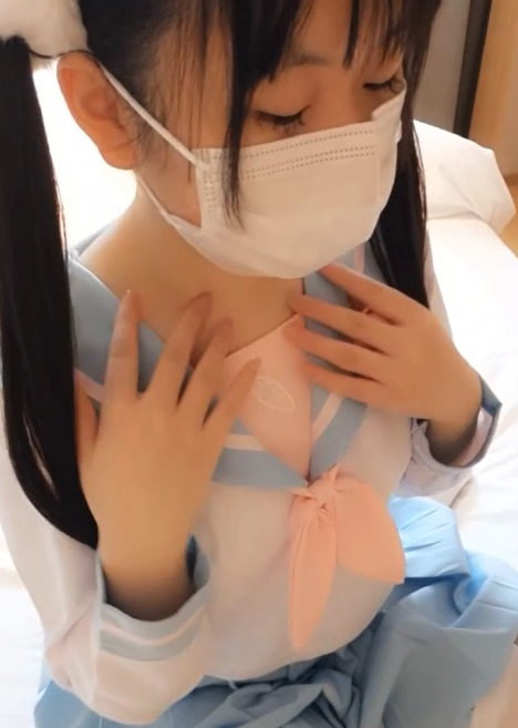 B站网红主播小精灵萝莉正妹赛高淋酱大尺度私拍蓝色JK揉奶抠穴