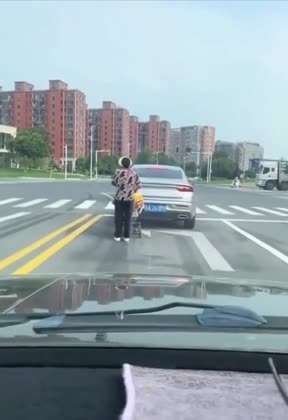 懂交通规则的大妈