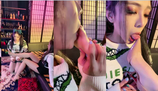 贱狗被女主换上女装调教，显的更像一条母狗卖逼婊子