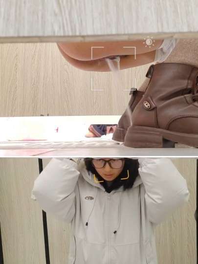 在旁边偷拍眼镜女大撅屁股尿尿擦逼