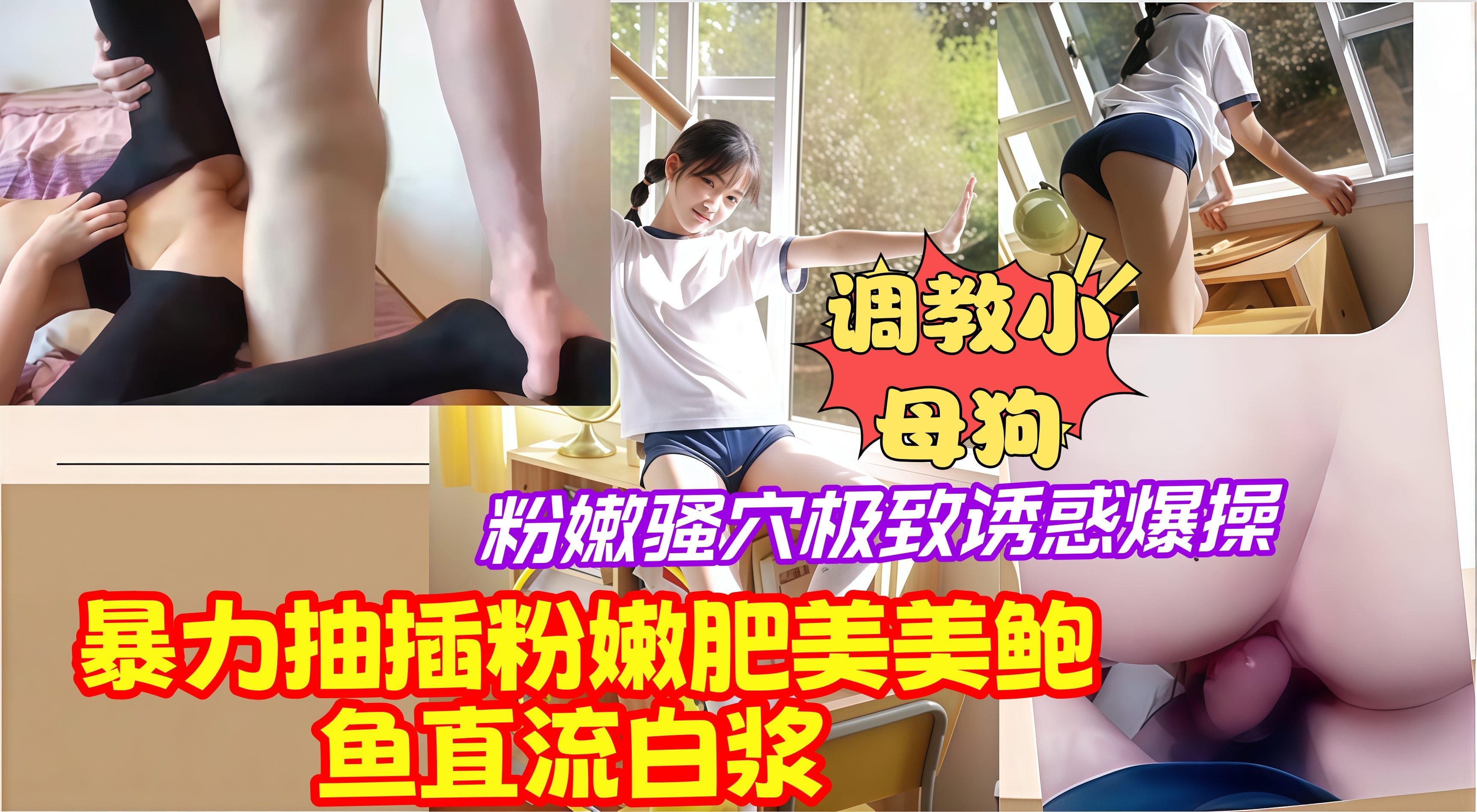 调教小母狗，粉嫩骚穴极致诱惑爆操， 暴力抽 插粉嫩肥美美鲍鱼直流白浆