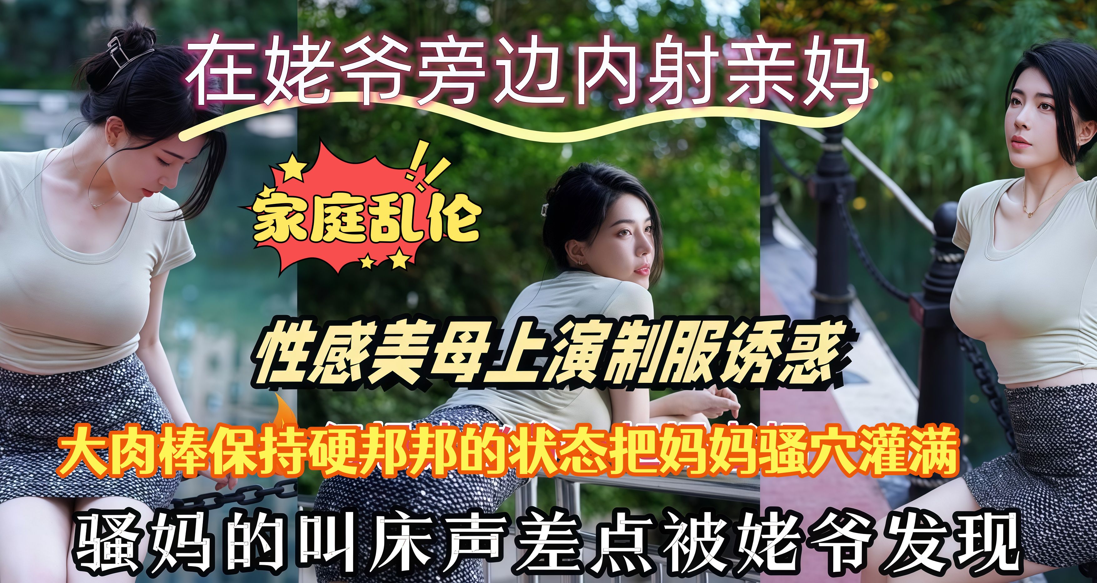 【在姥爷旁边内射亲妈】性感美丽妈妈上演制服诱惑，妈妈的肥幻想让姥爷跟我一起操 骚妈，大肉棒保持硬邦邦的状态把妈妈骚穴灌满