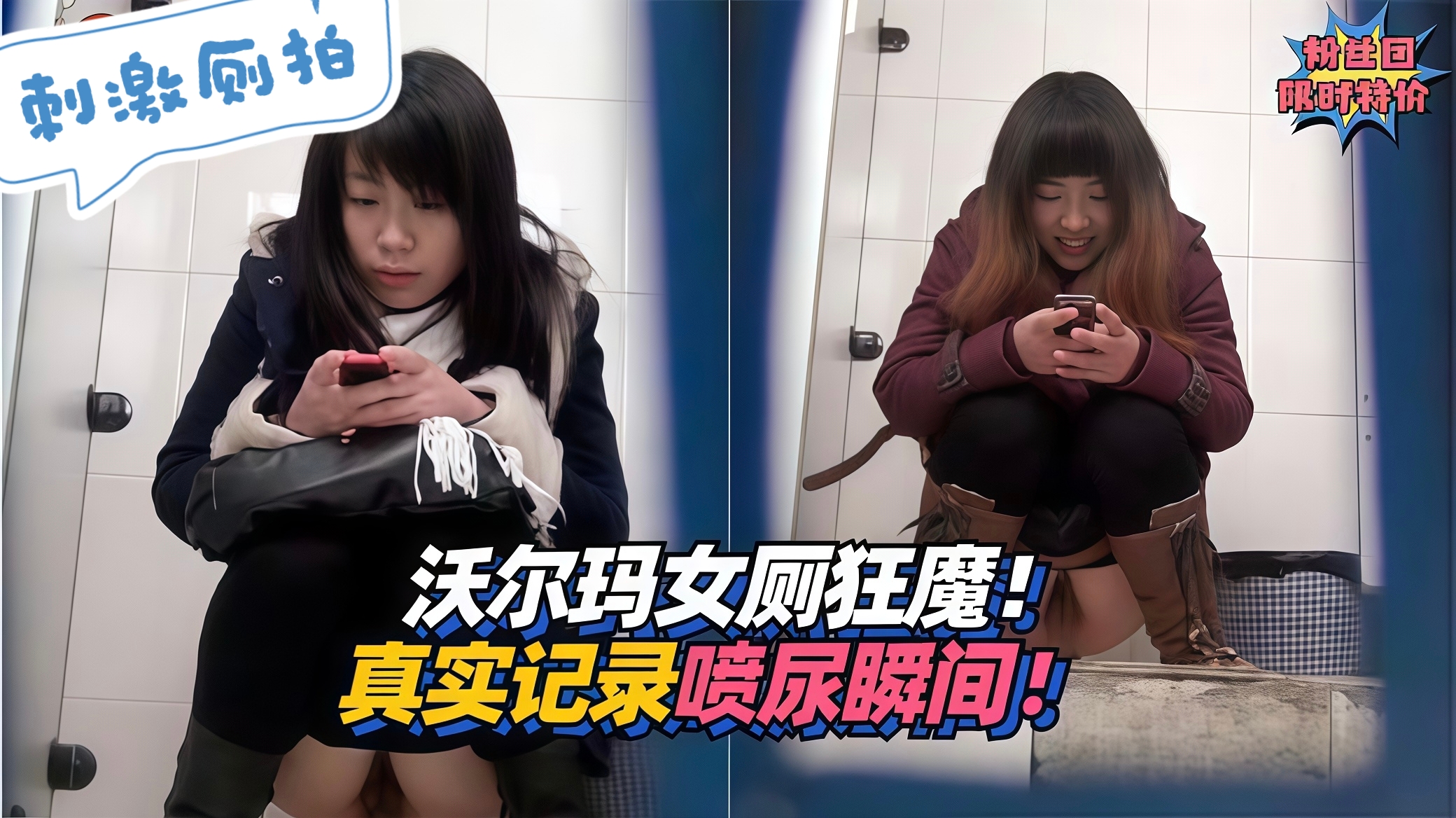 刺激厕拍！沃尔玛女厕劲爆偷拍记录熟妇们喷尿瞬间