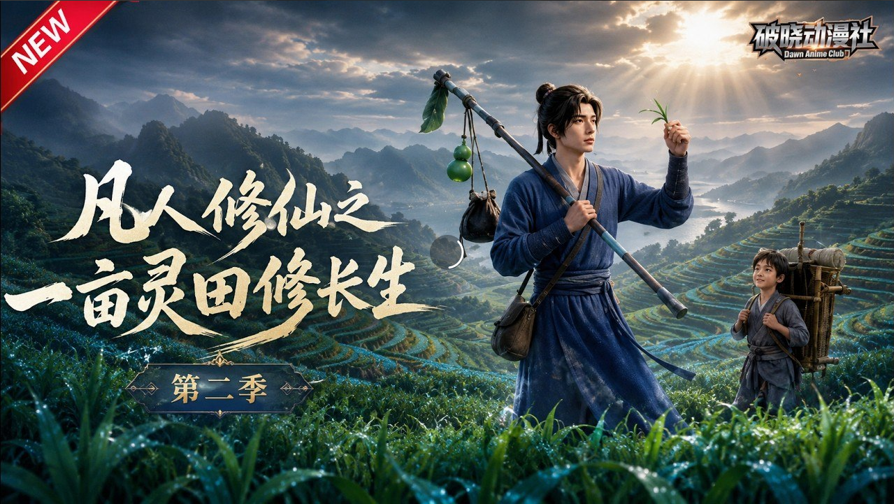 新番上线《凡人修仙之一亩灵田修长生》第2季丨杂役偶得逆天玉佩，坐拥十倍仙田种灵药，积攒实力一路强势崛起！