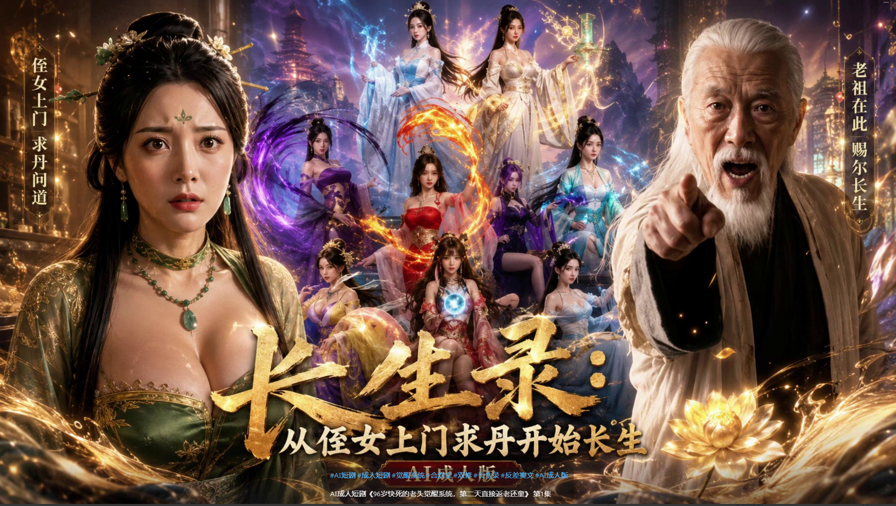 新番上线【长生录从侄女上门求丹开始长生】第3集  #ai成人短剧# 持续更新中，更多后续请订阅观看更便捷！！！