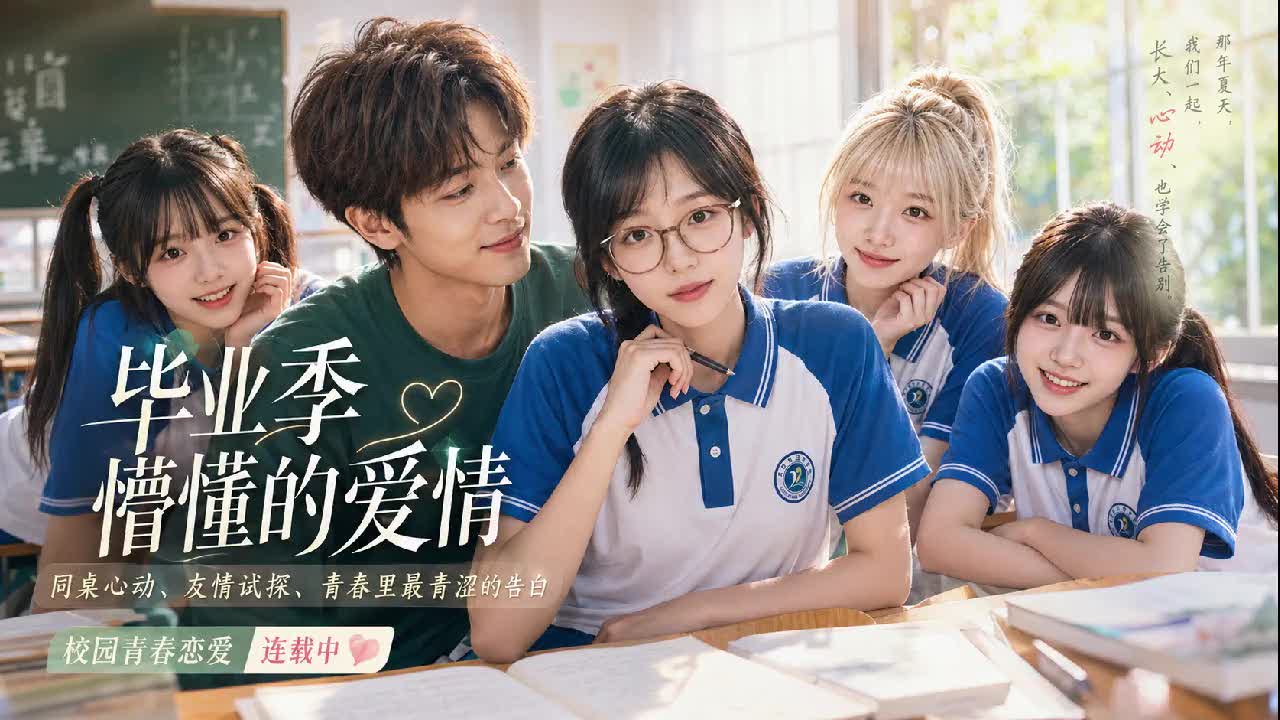第一回【必看AI，最顶级最逼真的建模】四个高三校花毕业与老师的故事之眼镜妹篇