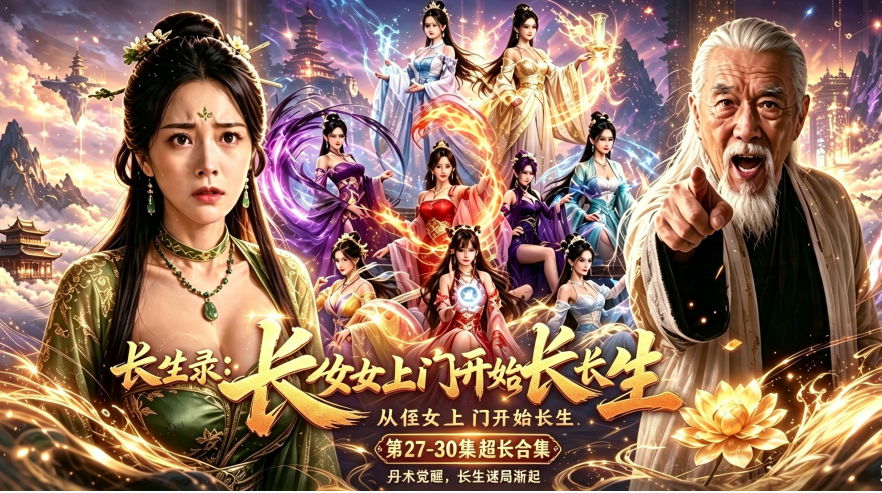 新番上线【长生录从侄女上门求丹开始长生】第27-30集合集  #ai成人短剧# 持续更新中，更多后续请订阅观看更便捷！！！