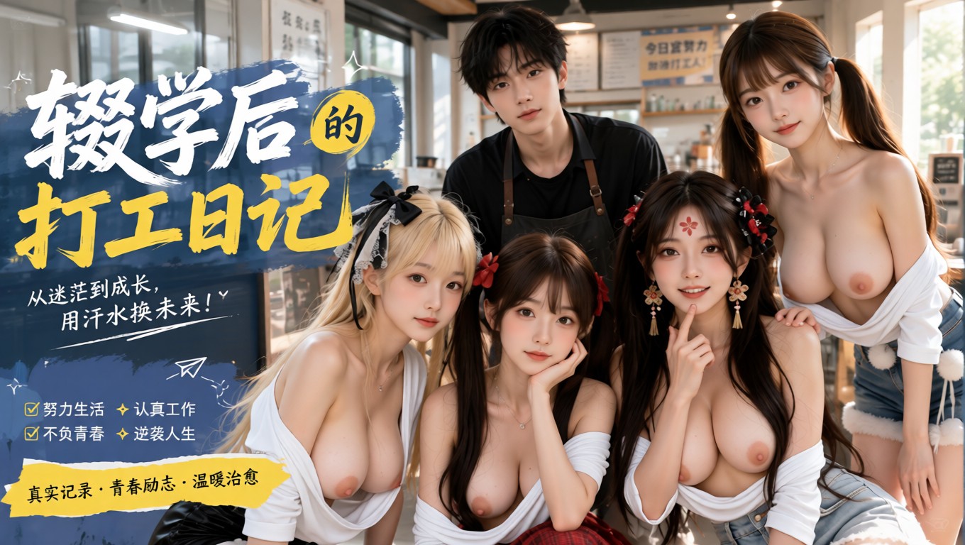 辍学后的精神小妹的打工日记，发廊各种被操