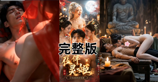 新番上线《夜伴灵姬》完整版#ai成人短剧# 持续更新中，更多后续请订阅观看更便捷！介绍：夜伴灵姬中深夜独入兰若寺艳丽女鬼现身，女鬼靠近身体贴近引导亲密。幽冷环境中肌肤相触欲望释放 (2)
