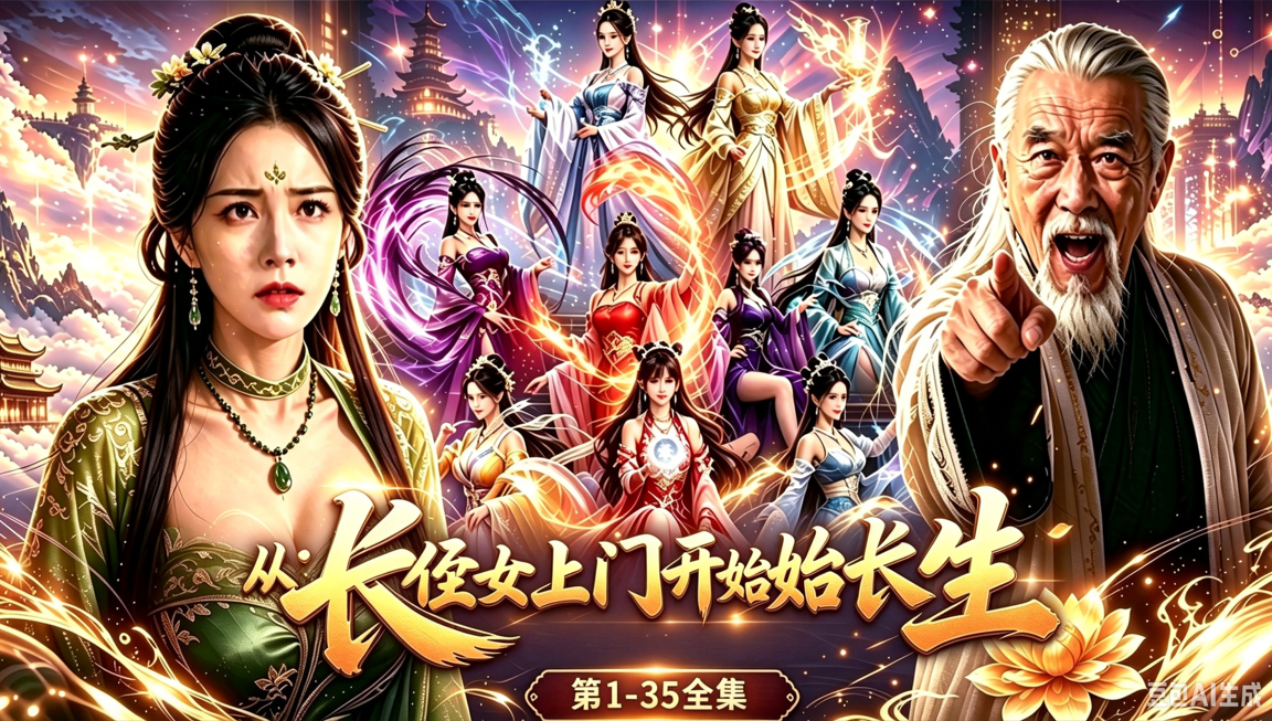 新番上线【长生录从侄女上门求丹开始长生】第2集  #ai成人短剧# 持续更新中，更多后续请订阅观看更便捷！！！