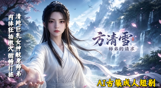 《方清雪》 #ai成人短剧# 简介；方清雪 清纯巨乳女神献身师弟！绝美清纯女修被师弟压在床上，雪白巨乳完全暴露，大奶子夹着肉棒不断套弄，粉嫩嫩穴湿得一塌糊涂。粗长肉棒对准紧致骚穴猛地整根捅入，凶狠抽插狂干到底，像打桩机一样酣畅打桩！方清雪被操得媚眼翻白、娇躯颤抖，滚烫的浓精灌满蜜穴，向外缓缓流淌，爽到极致！