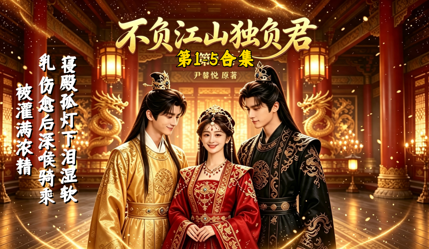 新番上线【不负江山独负君】第1-5集#ai成人短剧# 简介；王庭寝殿珠帘低垂，女人头戴金冠泪痕未干，独自分开双腿将粗大木棒缓缓推入湿红蜜穴，一边抽插一边轻颤乳尖，淫水顺着棒身往下淌；伤后躺在皮毛上由人擦拭血迹，醒来却被男人按住后脑深喉吞咽，唾液拉丝，随后被压在金床上双腿大开正面狠顶，肉体撞击声混着她压抑的呜咽，每一次深入都让穴肉痉挛收缩，最终浓精灌满体内，拔出时白浊顺着大腿根溢出。事后他俯身轻吻她泪湿的眼角，她却只是闭着眼无声落泪，江山权势下的情欲再烈，也填不满那一夜又一夜的孤寂。