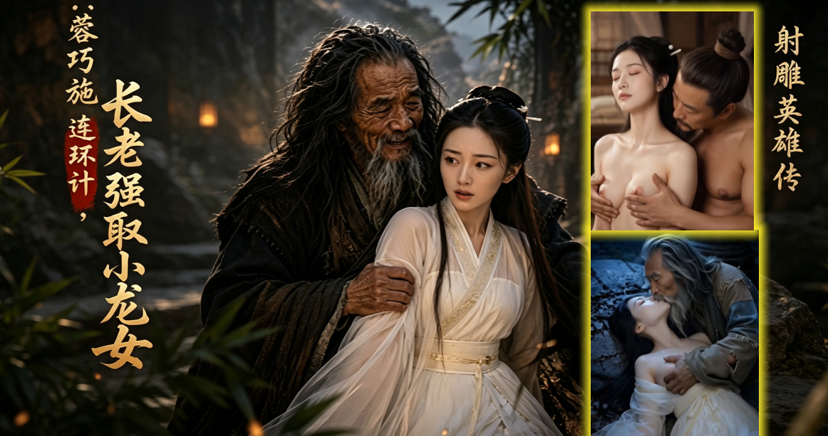 黄蓉算计小龙女#ai成人短剧 #简介；黄蓉骗长老说小龙女要陪睡_那老东西直接扒光她猛插逼里_龙女被操得浪叫求饶_