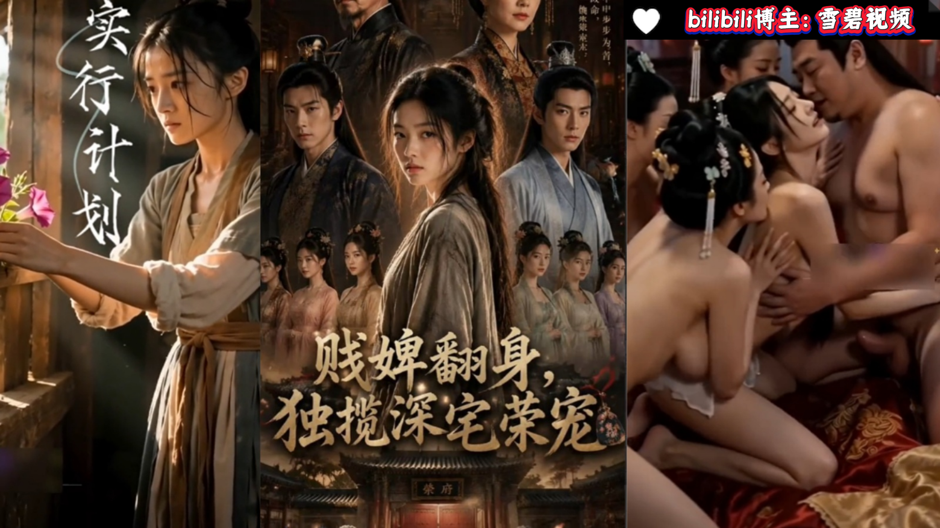 古装深宅女贱婢的翻身史记【贱婢翻身 独揽深宅荣宠】贱婢为了活下去天天练着怎么让老爷鸡巴插得更深，晚上主动爬上床张开腿让老爷操得她叫床不停，现在已经独揽深宅荣宠了
