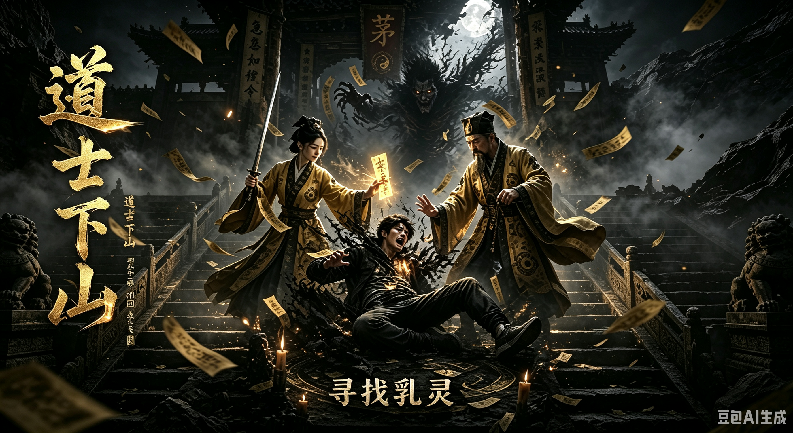 新番上线《道士下山之寻找乳灵》 #ai成人短剧# 持续更新中，更多后续请订阅观看更便捷！简介；驱魔新说，原来学好物理果然可以走遍宇宙，为了摆脱量子纠缠，一定需要需要大乳灵勃起！！！！