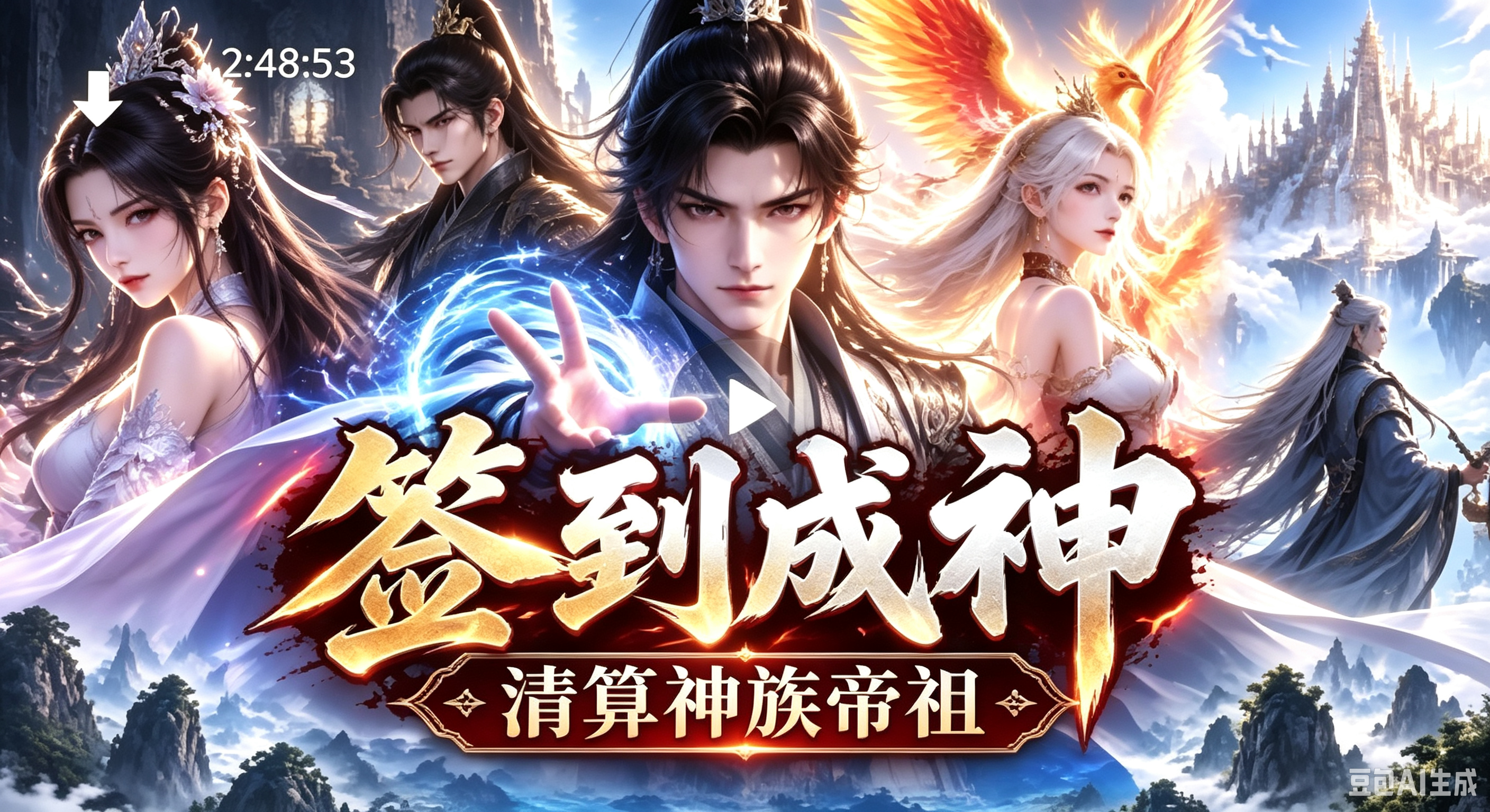 【新番快递】签到系统傍身浴血重生，开启清算神族帝祖的天界征程_#国产动漫_#ai_漫剧_#玄幻脑洞
