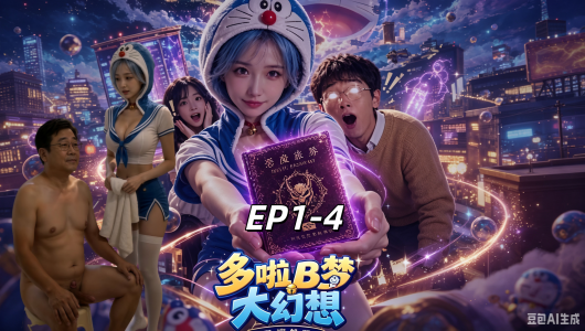 《大雄一家的快乐生活》第1-4集#ai成人短剧# 简介,夜里偷摸同床哆啦B梦 邻居阿姨浴室后入 万能通行证直接闯女汤