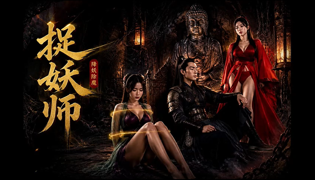 国产AI新剧《捉妖师》高颜值丰满御姐遇到中意郎君！预期切磋武艺后，在河边被揉捏插穴，二人共同高潮！丰满御姐与中意的男人切磋后情难自禁，河边直接缠绵，巨乳被揉捏、骚穴被插入，两人一起达到高潮，