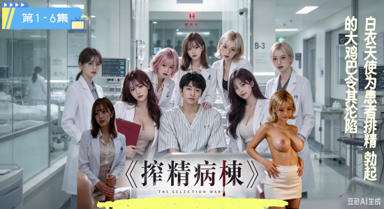 新番上线《榨精病栋EP1-6》#ai成人短剧# 简介；白衣天使为患者排精 勃起的大鸡巴令其沦陷